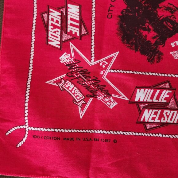 Wrangler | Accessories | Vintage Willie Nelson Bandana Country Music ...